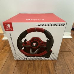 Hori Mario Kart Racing Pro Deluxe wheel and accompanying pedals for Nintendo Switch 