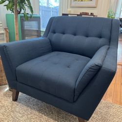 Navy Blue Modern Accent Chair