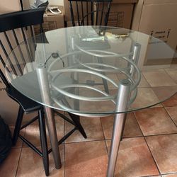 Glass-Topped Kitchen Table