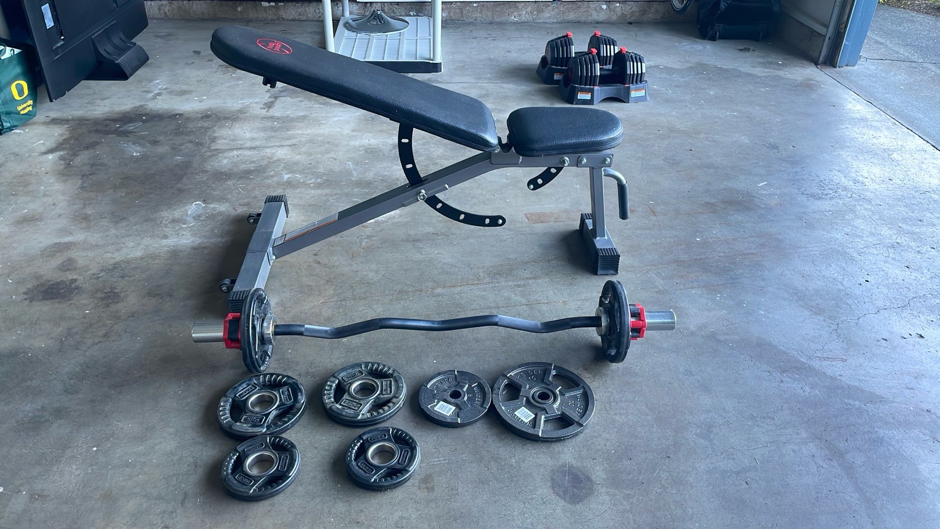Body power Bench, Elevens barbell Body Solid Weights,