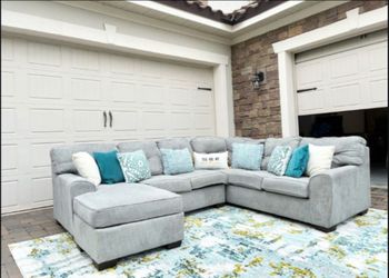 Gray U Shaped Sectional Sofa
