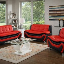 BRAND NEW LEATHER FUTURISTIC 2PC SOFA SET $795!….3PC $895! CASH ON DELIVERY!!