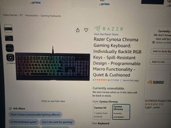 Razor gaming mouse keyboard