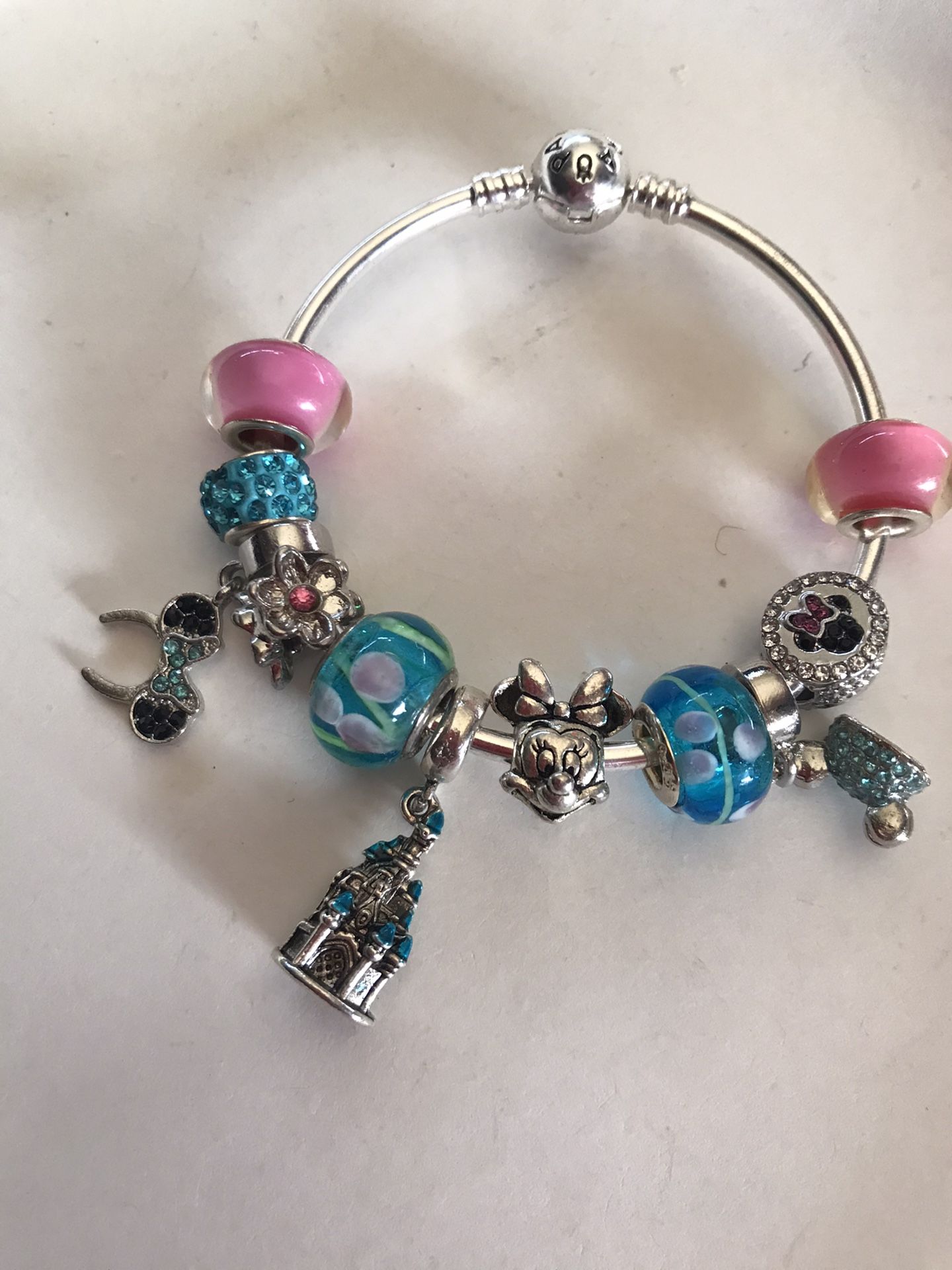 Pandora Inspired Minnie Charm Bracelet