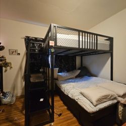 Extra Tall Loft Bed 7ft  With Stairs