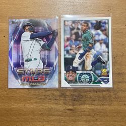 2023 TOPPS JULIO RODRIGUEZ 2 CARD LOT 
