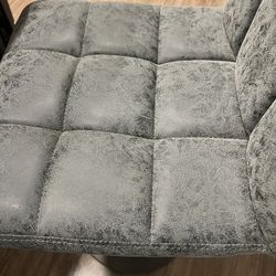Faux Leather Grey Bar Stools