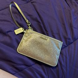 Coach Gold Wristlet