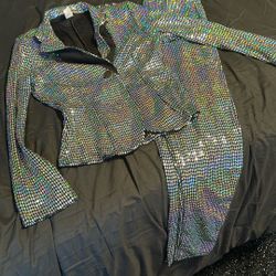 Sequins Suit Size Large (fits Like Medium) Worn Once 