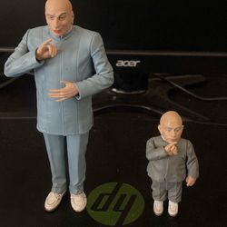 Austin Powers Dr Evil & Mini Me Action figures