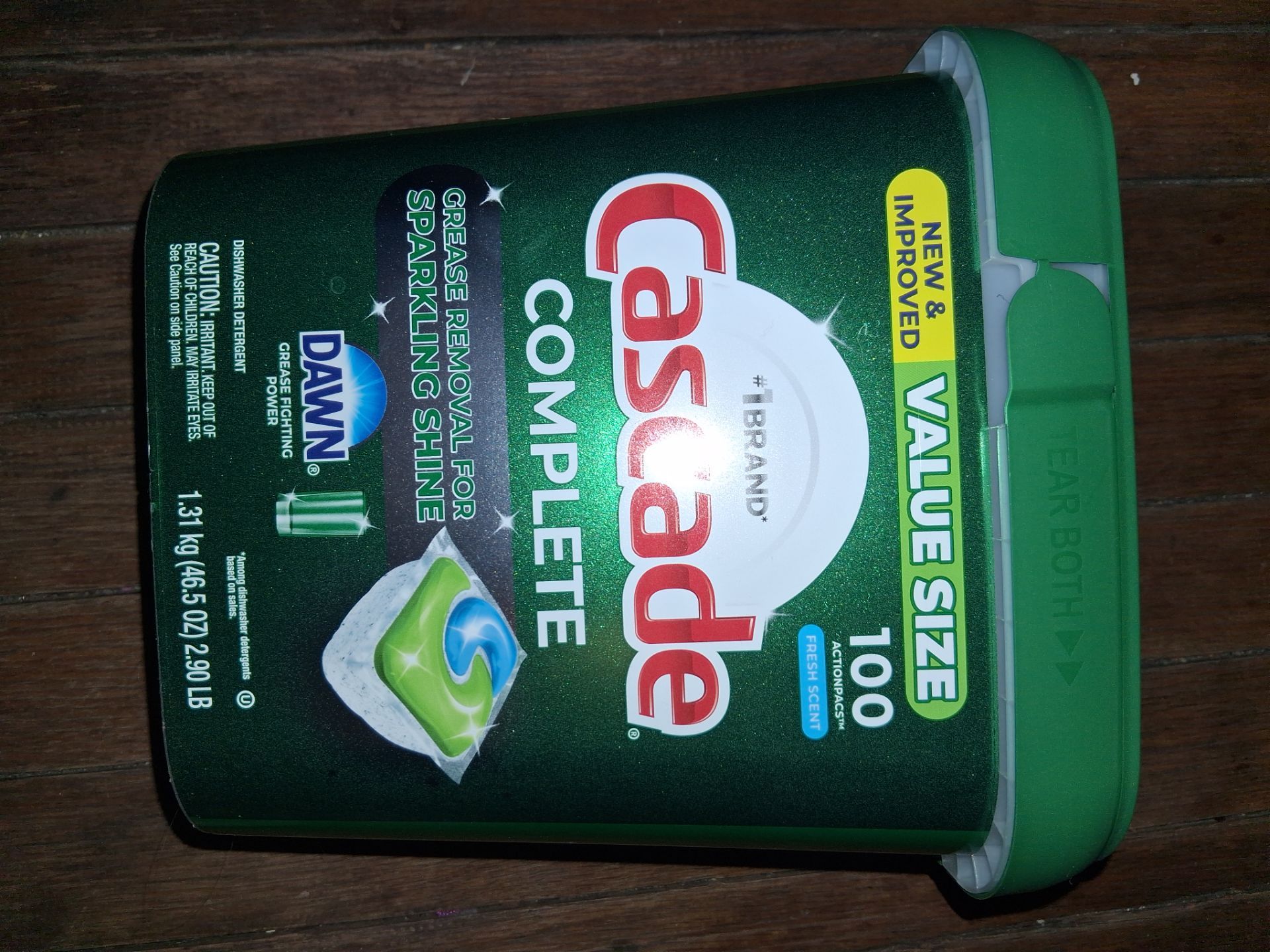 Cascade Complete dishwasher soap 100ct