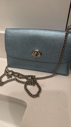Coach Metallic Leather chain crossbody handbag Coach