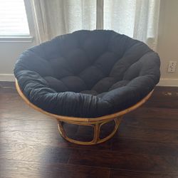 Papason Chair With Black Cushion