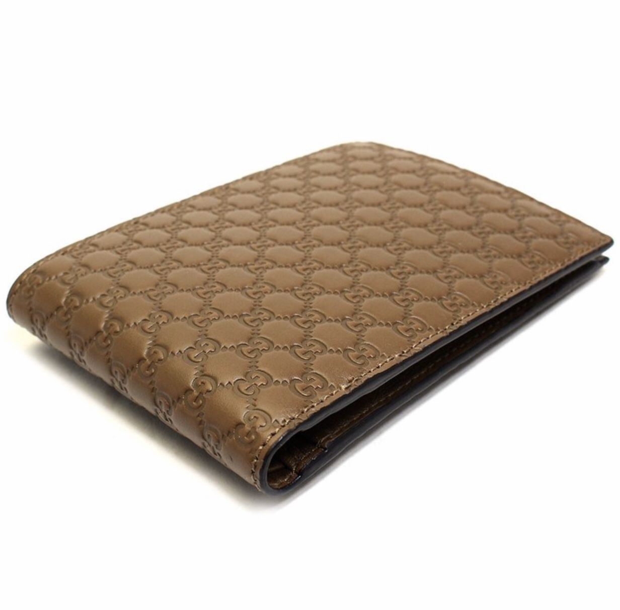 Brand New Gucci Men's 292534 2527 Brown GG Microguccissima Soft Bifold Wallet