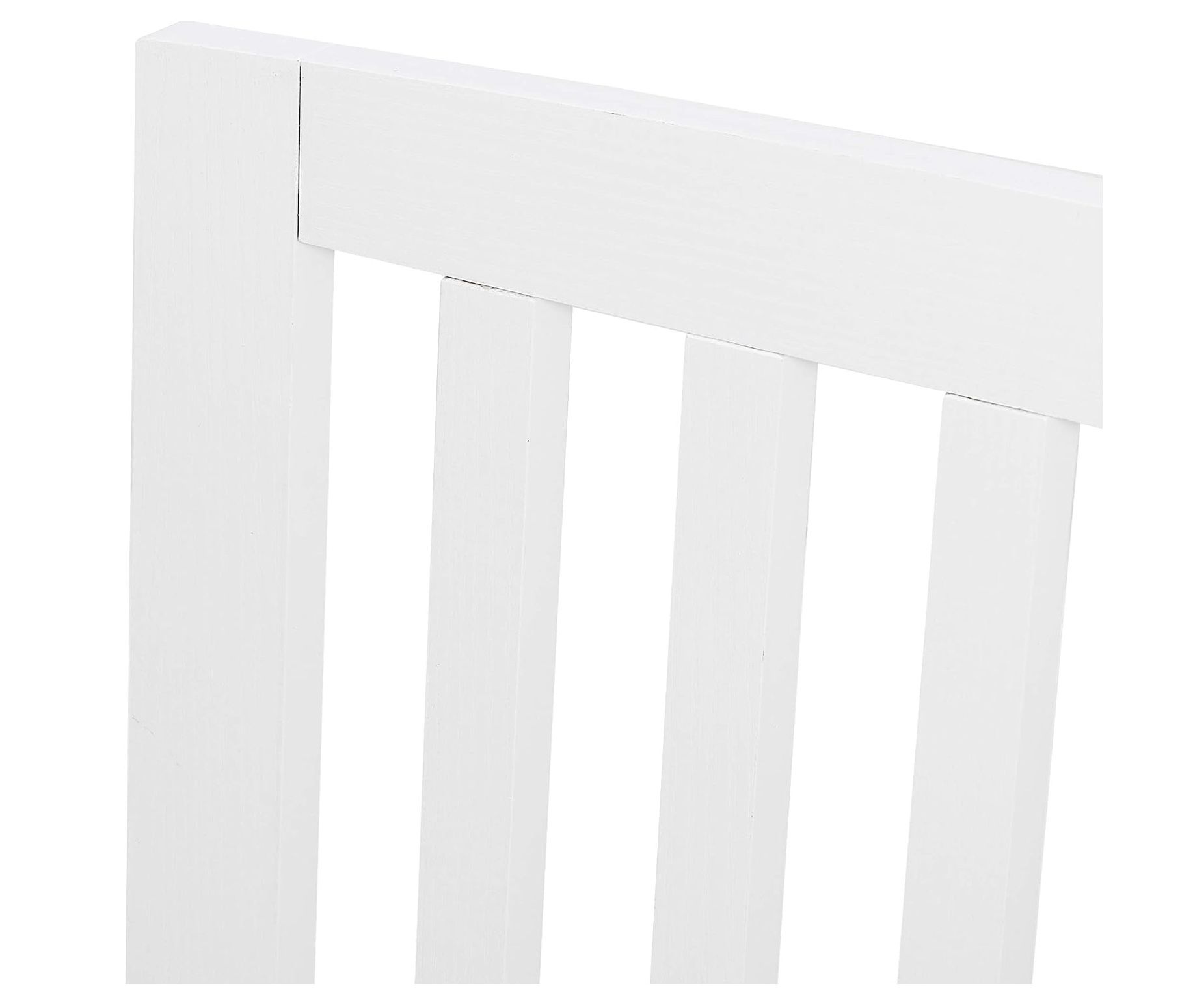 2 Freestanding Pet Dog Gate Foldable 24 Inch for House  Wooden Dog Fence 4 Panels (White)