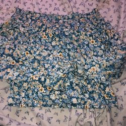 Floral Off Shoulder Crop Top