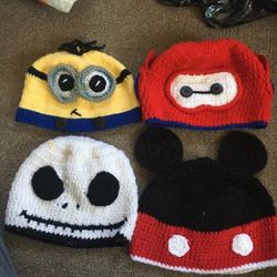 Hand made/ knitted beanies