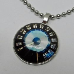 Vintage Retro Style Vehicle Classic Car Speedometer Necklace 