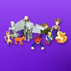 Vintage 90’s Toy Lot DISNEY SUPERMAN GOOFY POKEMON GARGOYLES GUMBY QUASIMOTO
