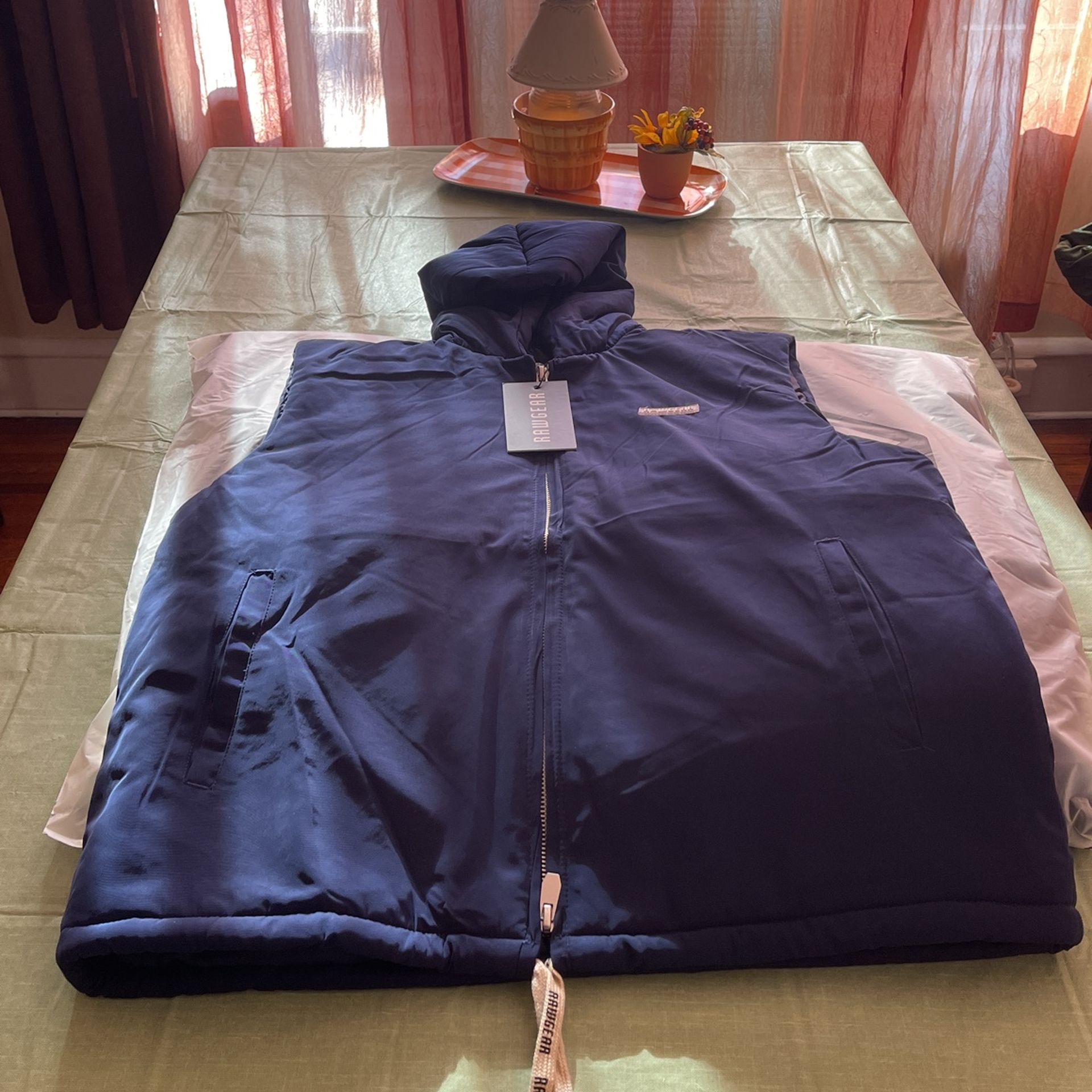 Brand New Navy Vest Almost Like Windbreaker material