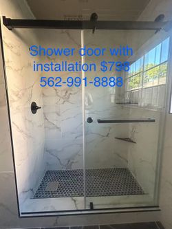 Double Sliding Shower Glass Doors Frameless 