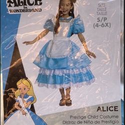 Disney Alice In Wonderland Costume size small 4-6X 4+ years old