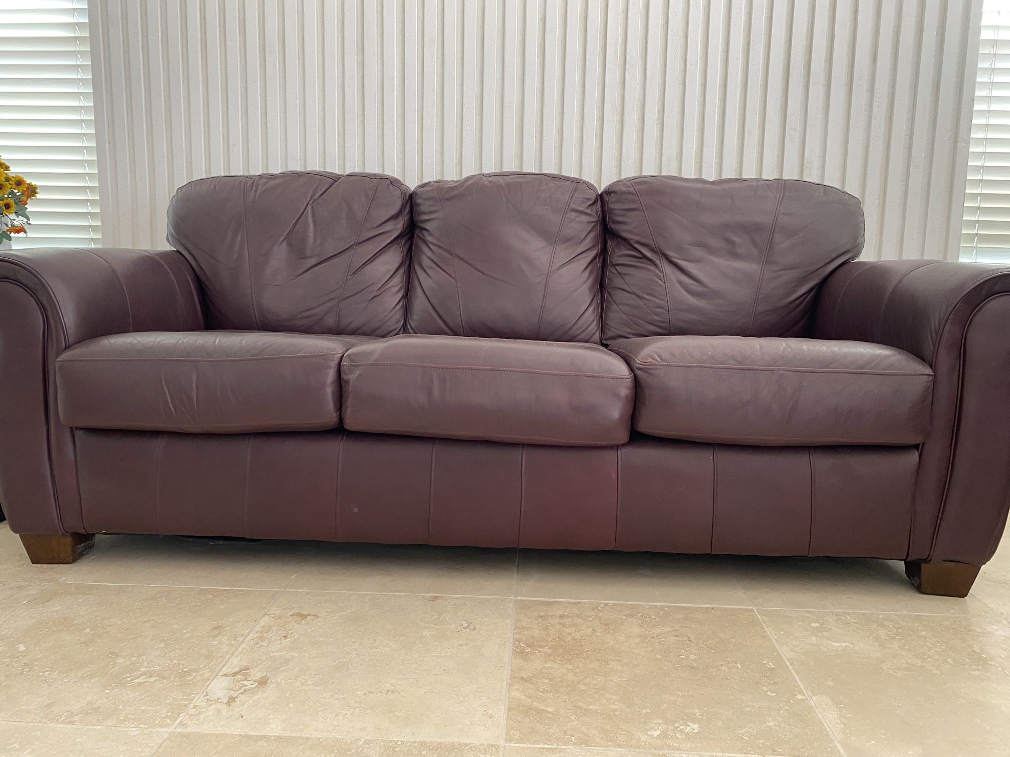 Ashley Leather Sofa Set