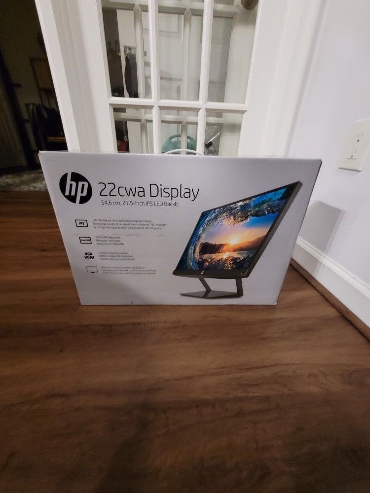 HP Pavilion 22cwa 21.5-Inch Full HD 1080p IPS LED Monitor. New Sealed Box
