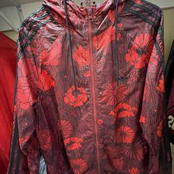 Adidas Floral Windbreaker Jacket 