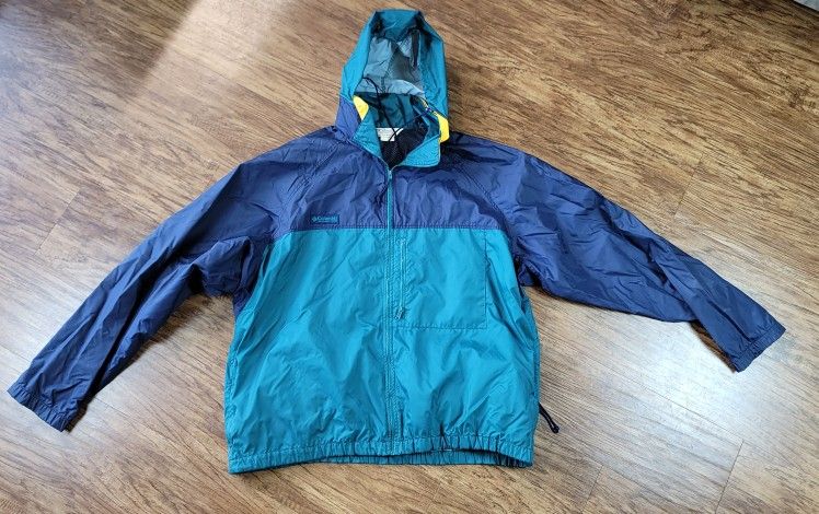 Vintage Mens Columbia Windbreaker Jacket Size Large Or XL