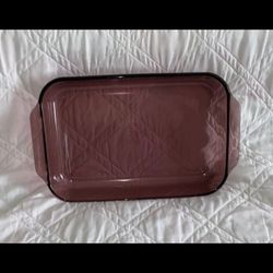 Vintage Purple Cranberry Amethyst Pyrex glass bakeware   13 x 9