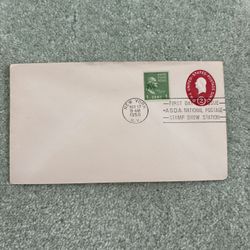 1950 First Day Of Issue Cover From A. S. D. A. National Stamp Show With A. 1¢ & 2¢ Stamps Of George Washington
