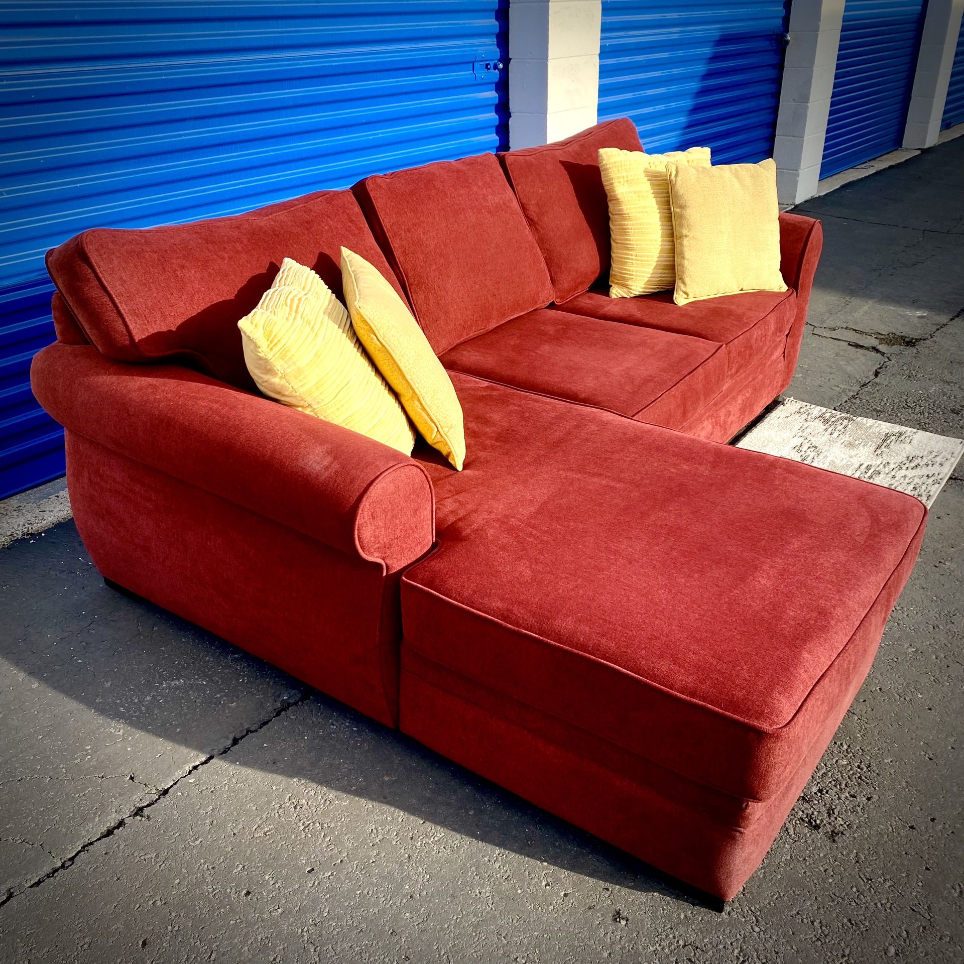 Red Modern Corduroy Sectional Sofa for Sale in San Diego, CA OfferUp