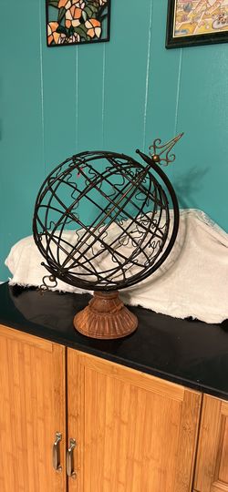 Large Metal Globe