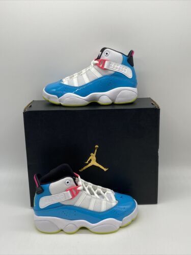 Nike Air Jordan 6 RINGS LIGHT BLUE CK0032-100 SNEAKERS Shoes Small Kids Size 11