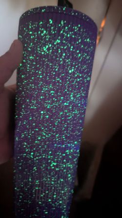 Glow in the Dark Speckled Cup and Straw