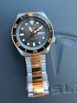 Seiko 5 Sports Automatic Black/Gold – Like New – Purchased 15 Days Ago