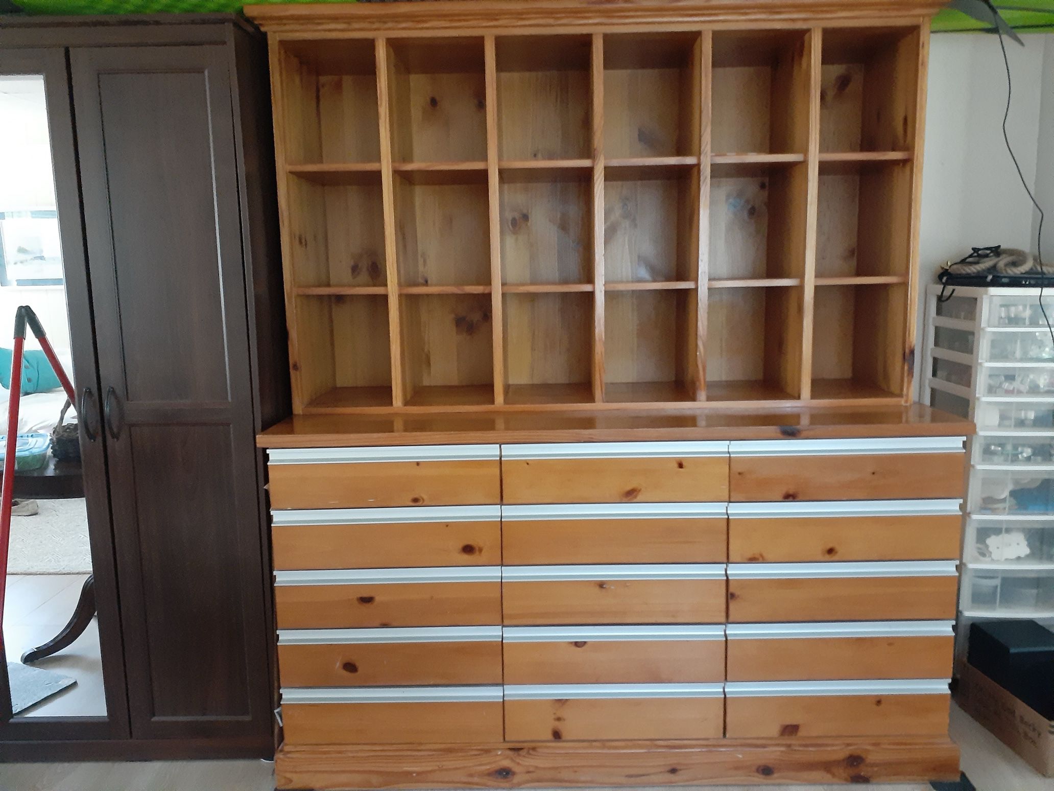 Large Cubby/Bookshelf And Multi-drawer Organizer