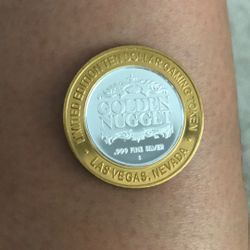 Limited Edition Ten Dollar Gaming Token .999 Fine Silver
