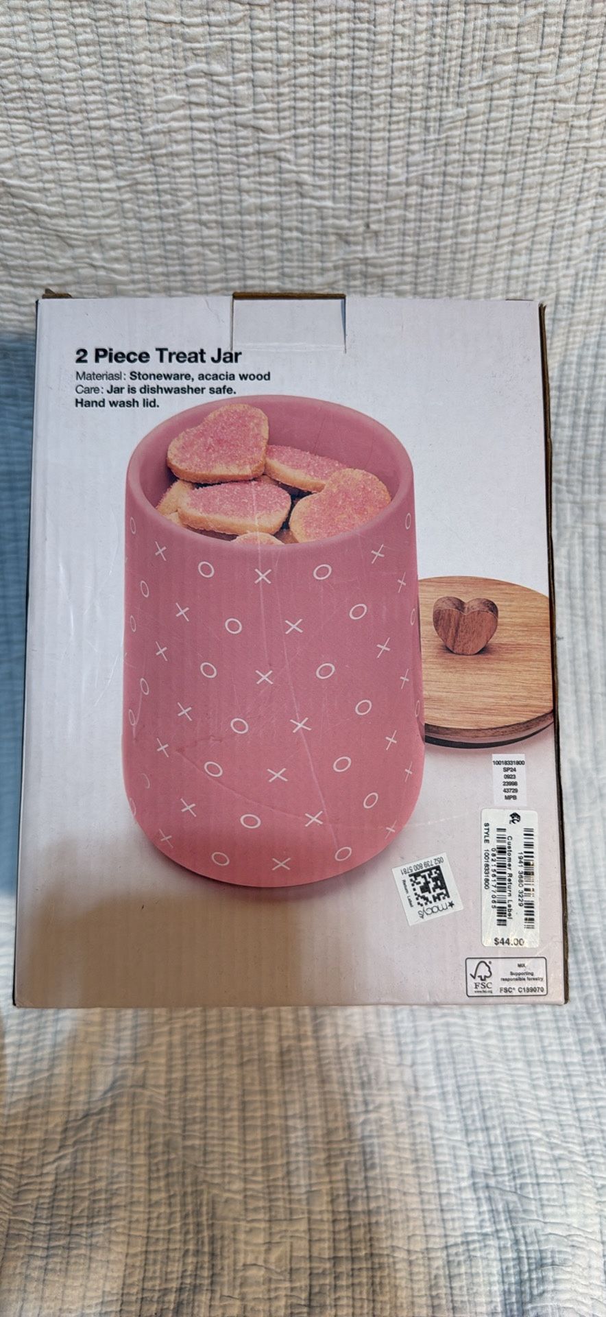 Pink Treat Jar With XO’s