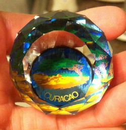 Swarovski Crystal Souvenir Curacao Small Paperweight.