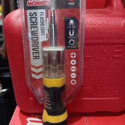 Grease Monkey Flash Light Screwdriver. 5 Piece 