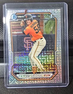 2026 Bowman Chrome Luis Hernandez 1st Bowman Mojo Refractor Giants Top Prospect