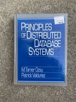 Principles Of Distributed Database Systems By M. Tamer Ozsu