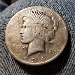 65SX380 BETTER DATE 1934-S PEACE $