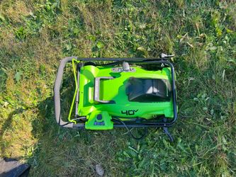 Green works electric mower