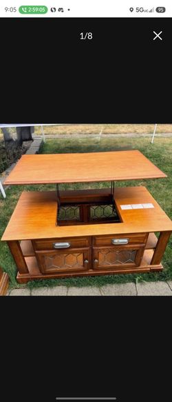 Wooden coffee table
