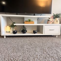 Modern White TV stand