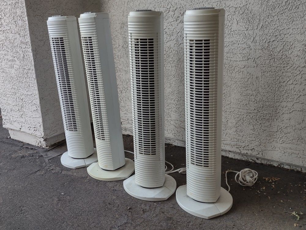 TWO HolmesĀ® 31-Inch Oscillating Tower Fan