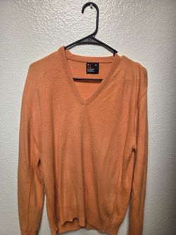 VTG ROBERT BRUCE MEN SIZE XL TALL PEACH V NECK SWEATER MADE IN USA